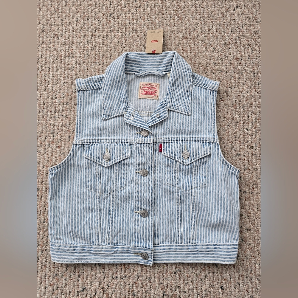 NWT Levi's Railroad Denim Vest Top